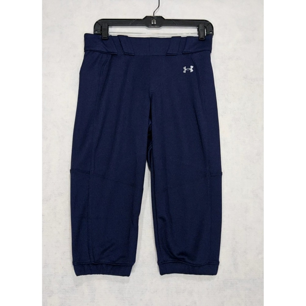 Under Armour Softball Pants Womans Sz S‎ New Vanish 3/4 Kickers Navy PULL ON